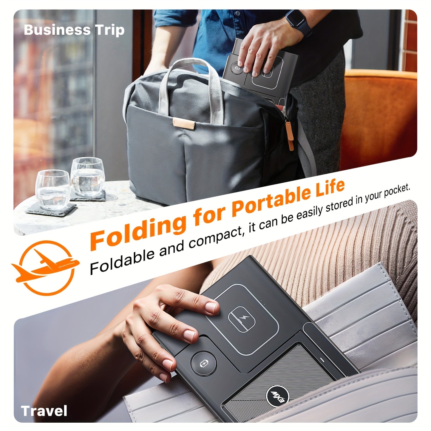 3-in-1 Foldable Fast Wireless Charging Station – Power Up iPhone, iWatch & AirPods Anywhere!