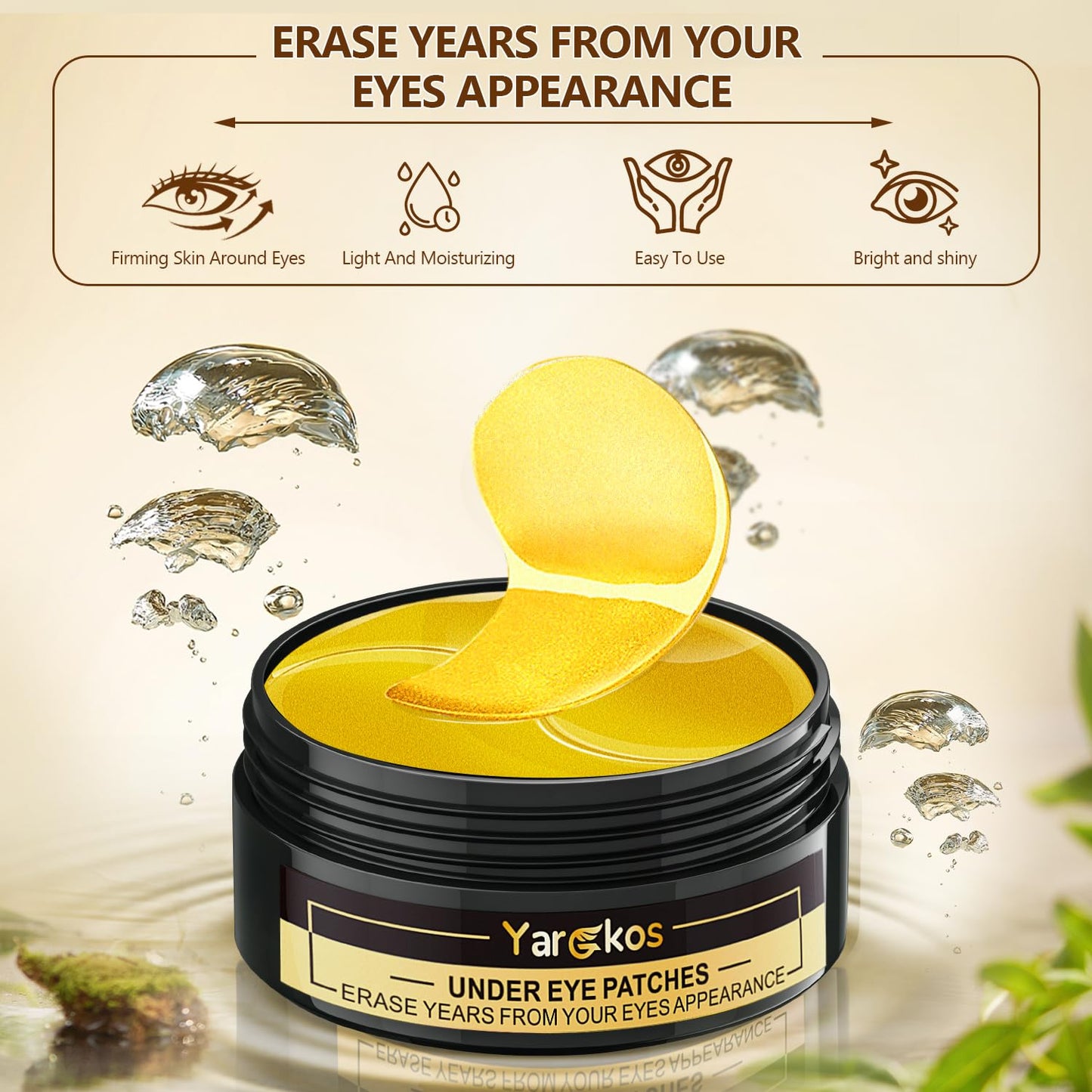 Hydrating Eye Mask – 60 Pairs Collagen Gel Patches for Firming & Dark Circle Care Meta description
