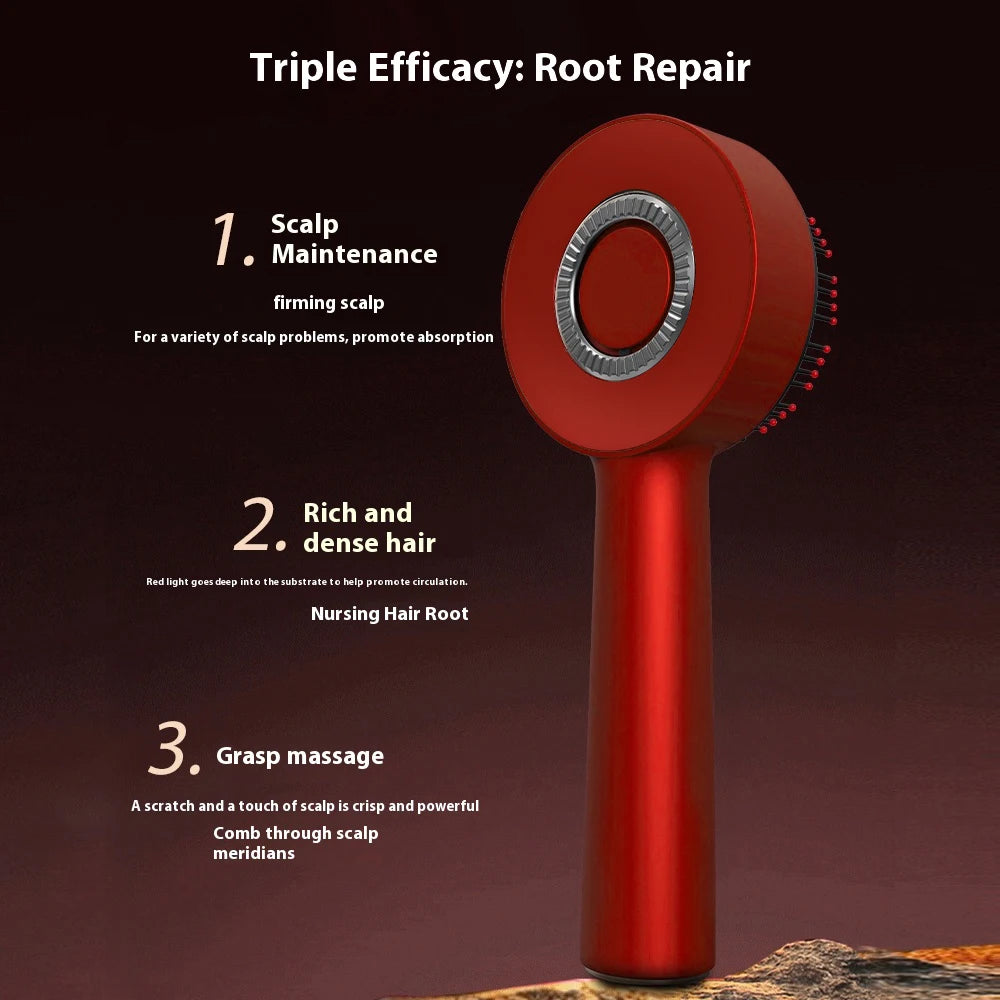 Smart Electric Scalp Massager | Red Light Therapy Comb for Hair Growth & Stress Relief
