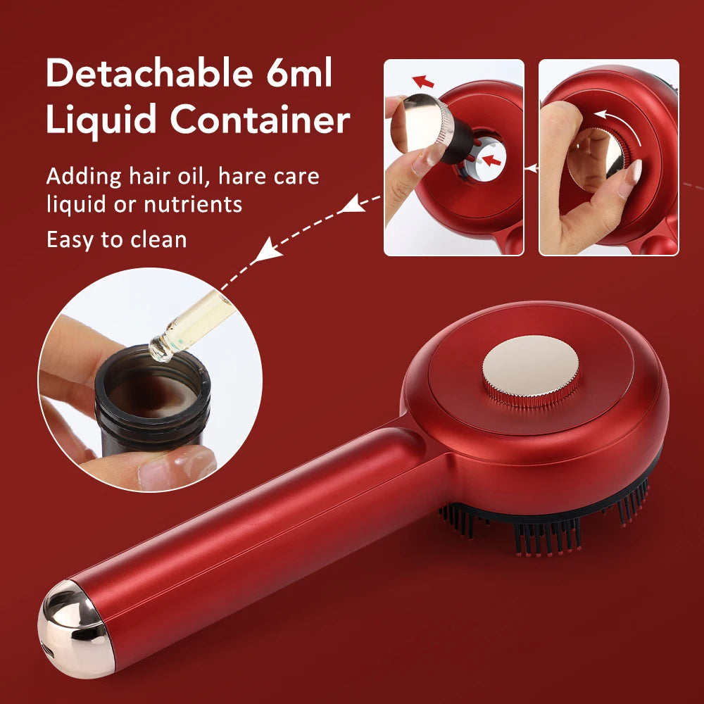 Smart Electric Scalp Massager | Red Light Therapy Comb for Hair Growth & Stress Relief