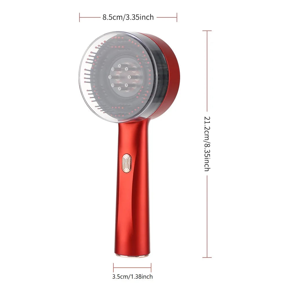 Smart Electric Scalp Massager | Red Light Therapy Comb for Hair Growth & Stress Relief
