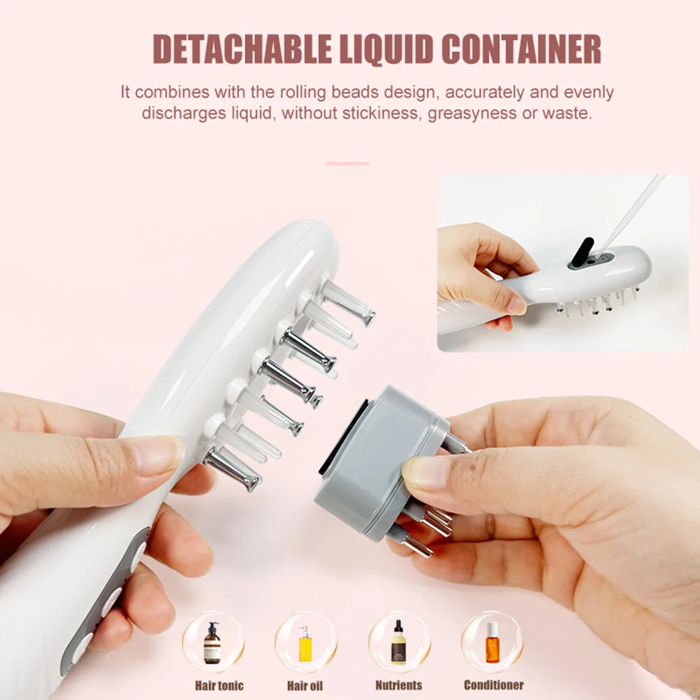 Advanced Rechargeable Hair Massage Comb. Anti-Hair Loss for Hair Strength & Shine