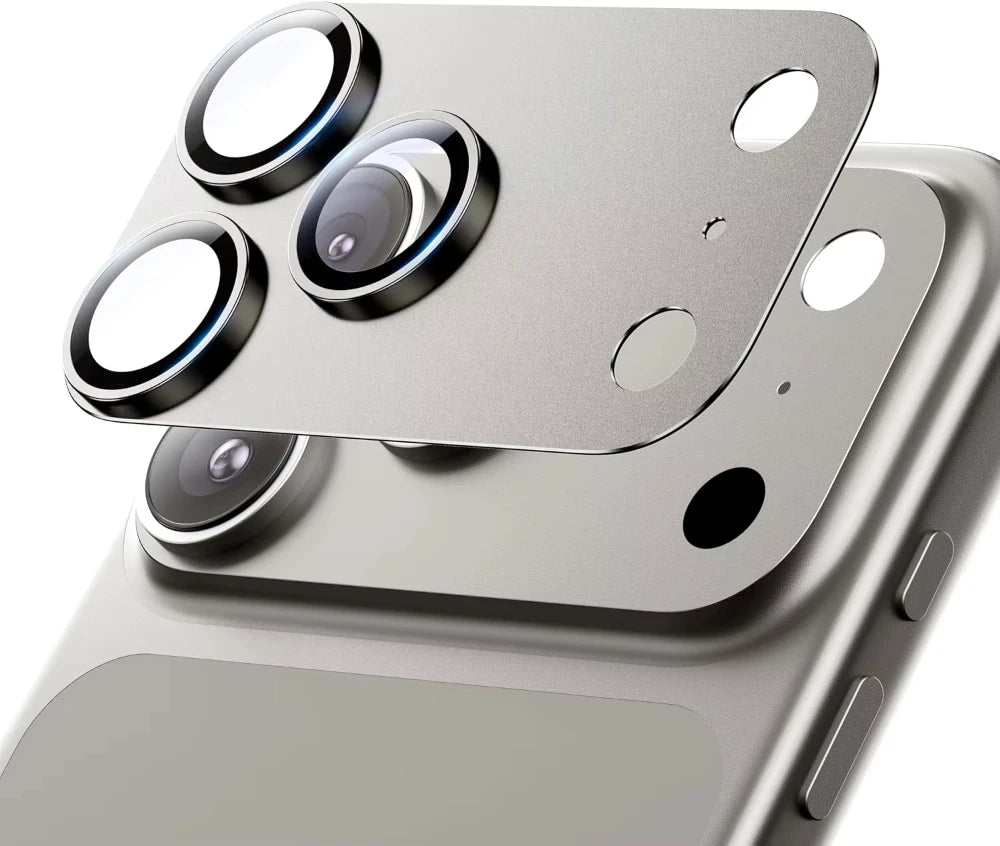 NNBILI iPhone 17 Pro Max Camera Lens Guard – Strong Adsorption, 9H+ Tempered Glass, Full Metal Protection
