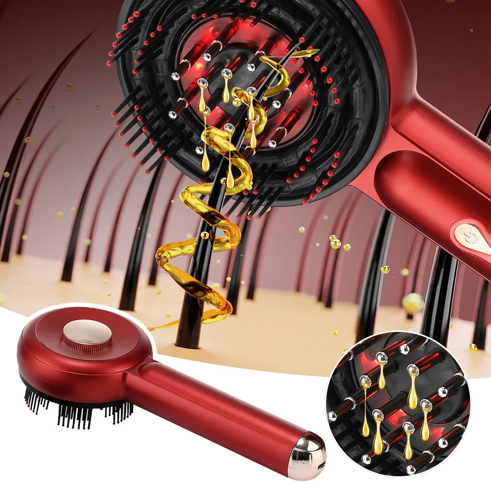 Smart Electric Scalp Massager | Red Light Therapy Comb for Hair Growth & Stress Relief