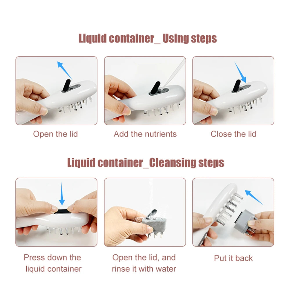 Advanced Rechargeable Hair Massage Comb. Anti-Hair Loss for Hair Strength & Shine