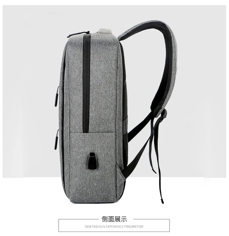 Casual Men’s Rucksack | Oxford Fabric Waterproof School & Travel Backpack with USB