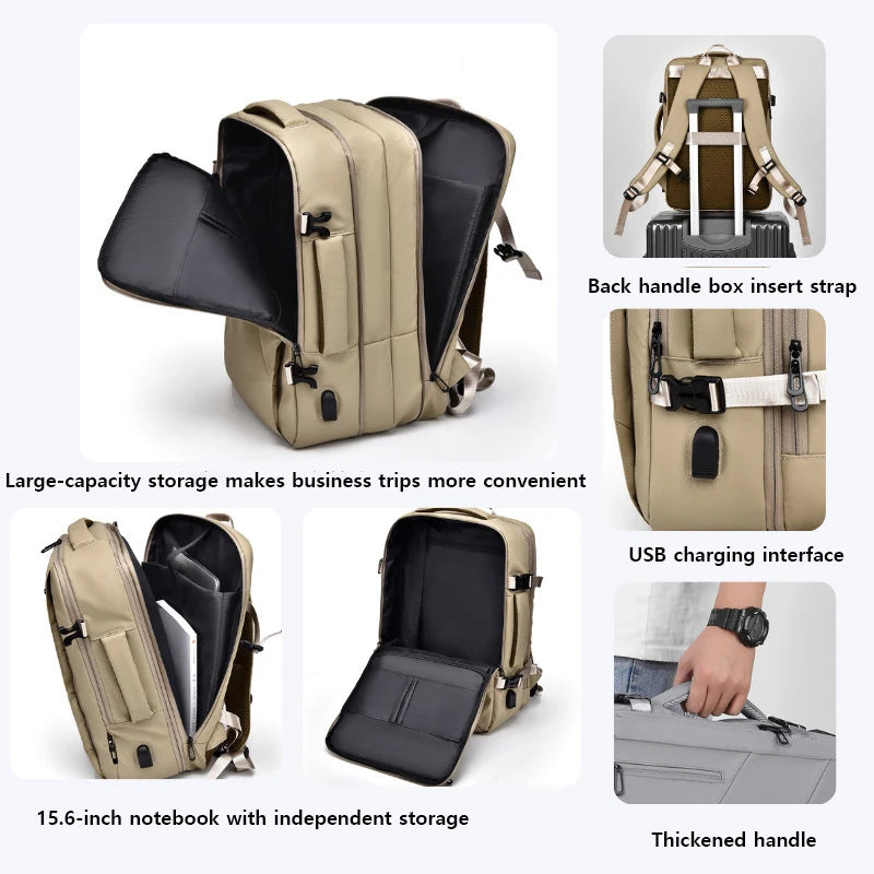 Weixier Large-Capacity 16 Inch Backpack | Men’s High-End Computer & Business Bag with USB