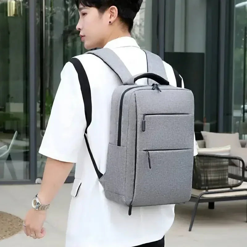 Casual Men’s Rucksack | Oxford Fabric Waterproof School & Travel Backpack with USB