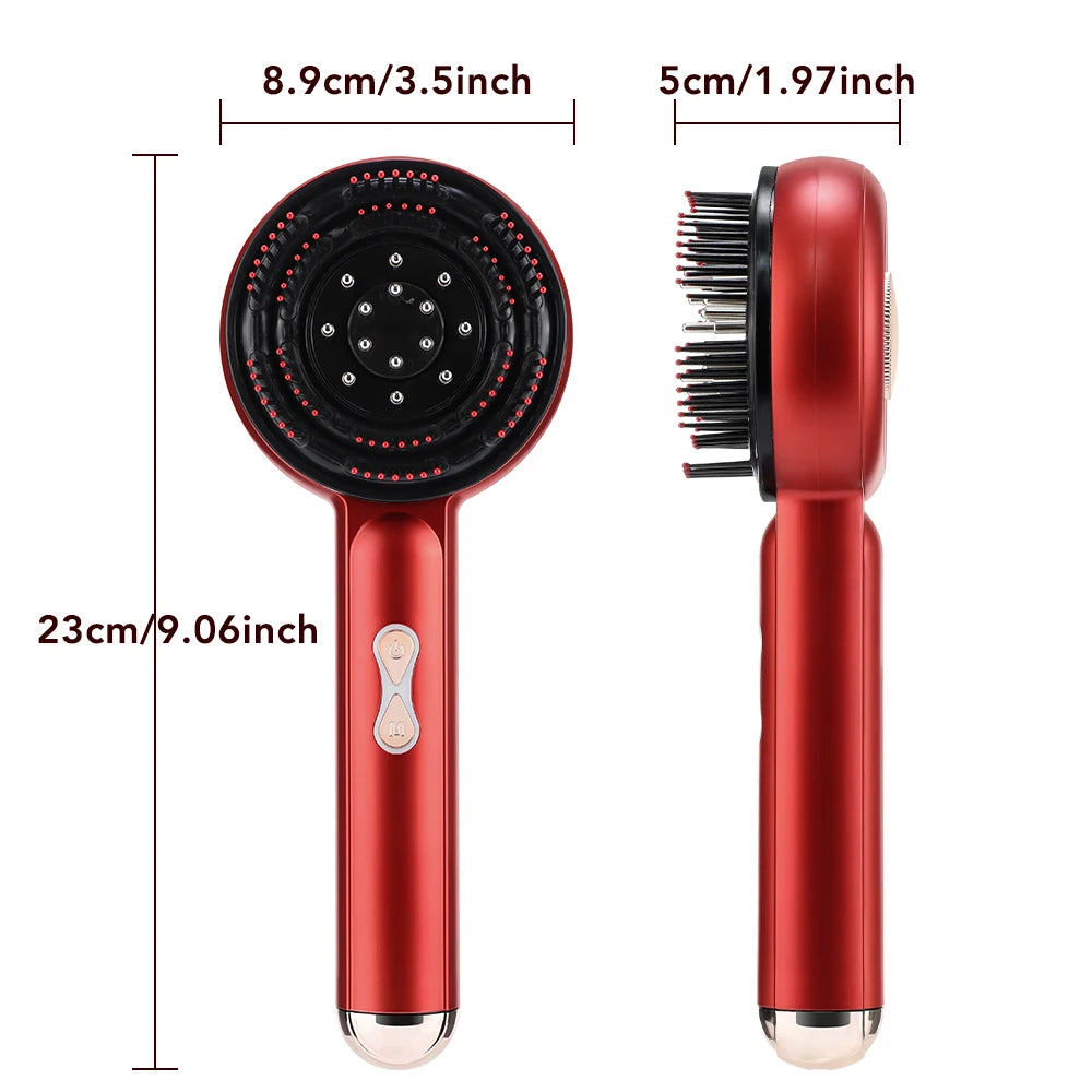 Smart Electric Scalp Massager | Red Light Therapy Comb for Hair Growth & Stress Relief
