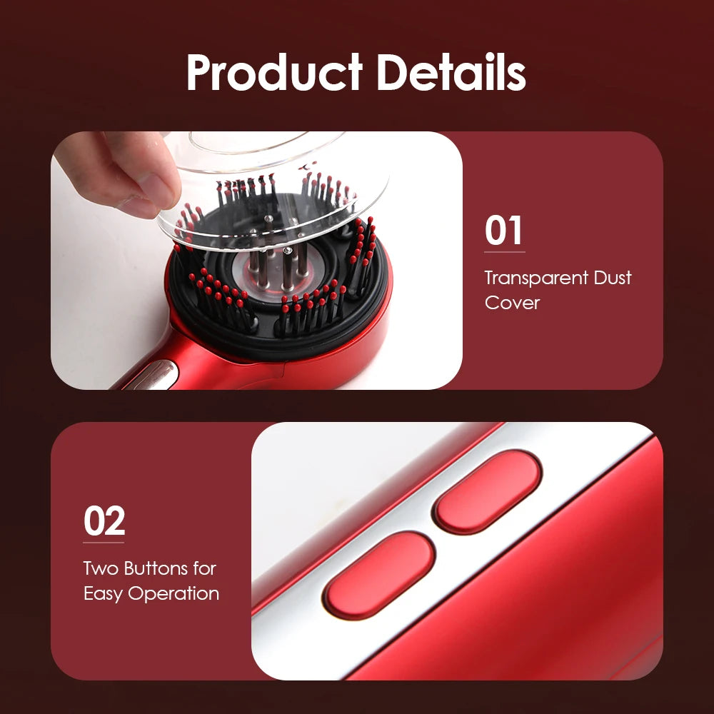 Smart Electric Scalp Massager | Red Light Therapy Comb for Hair Growth & Stress Relief