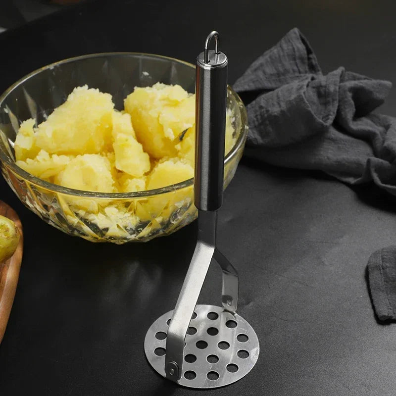 EasyMash Manual Food Crusher – Stainless Steel Potato, Fruit & Veggie Press for Kids’ Meals