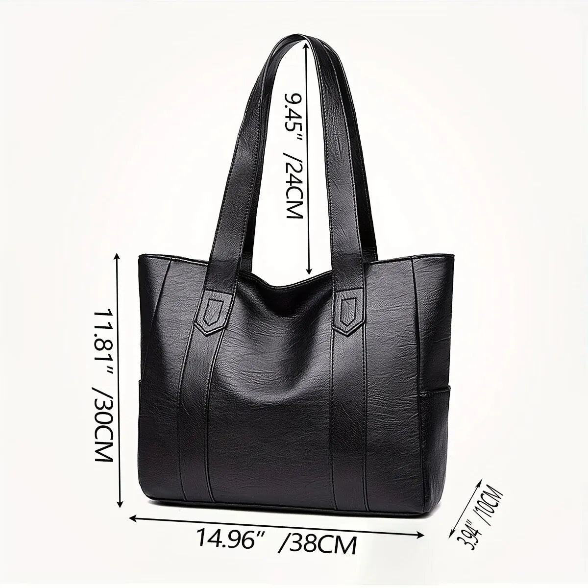 Everyday Carry Tote – Spacious Vegan Leather Shoulder Bag for Modern Women