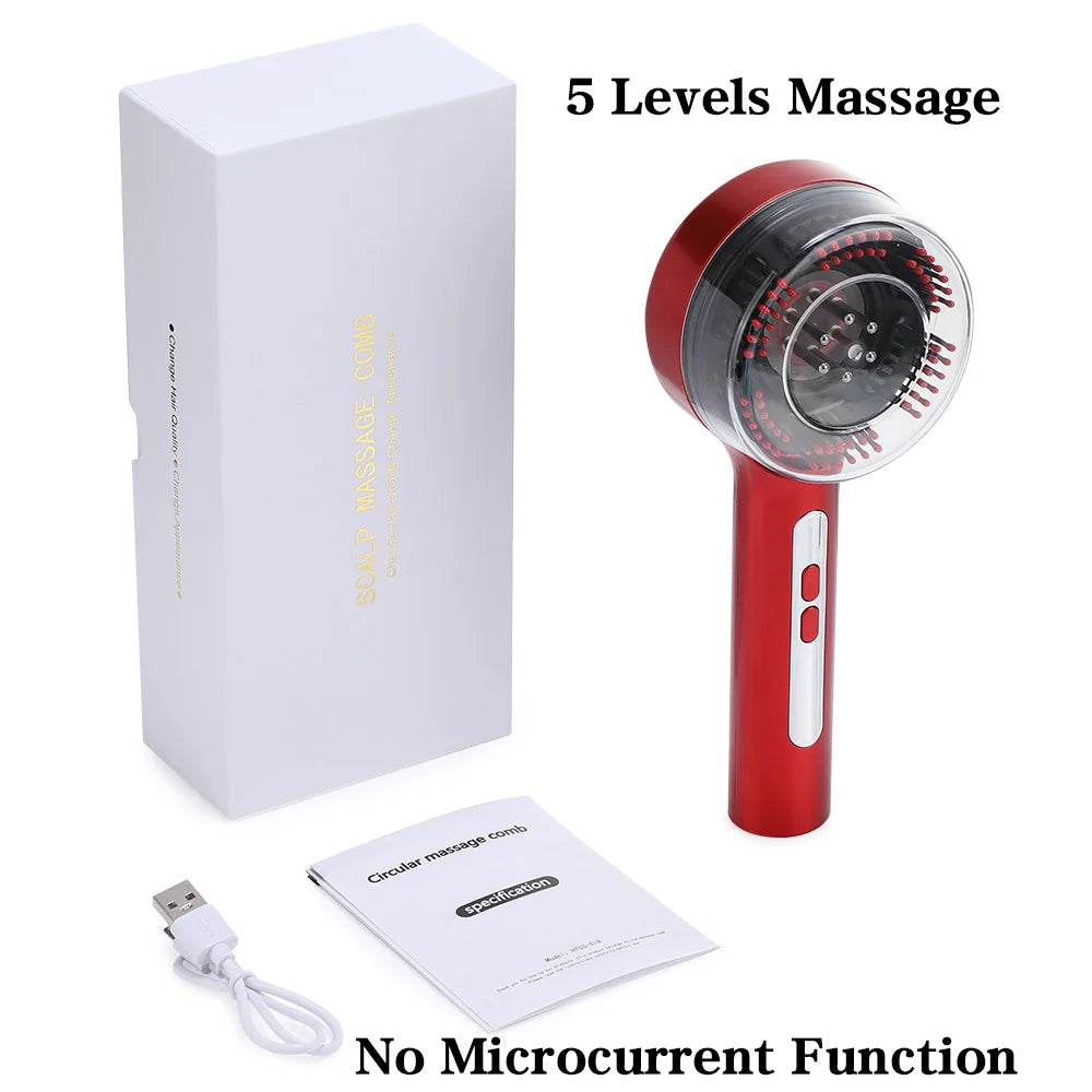 Smart Electric Scalp Massager | Red Light Therapy Comb for Hair Growth & Stress Relief