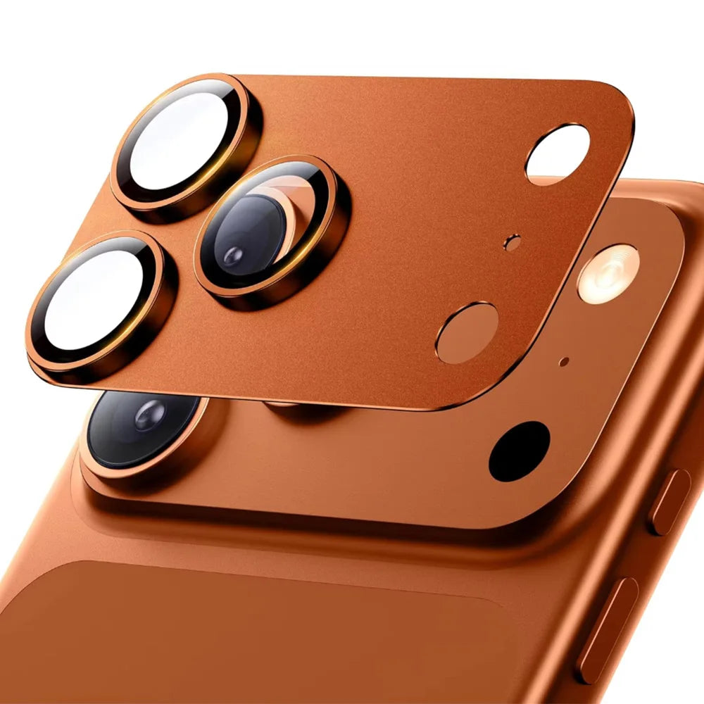 NNBILI iPhone 17 Pro Max Camera Lens Guard – Strong Adsorption, 9H+ Tempered Glass, Full Metal Protection
