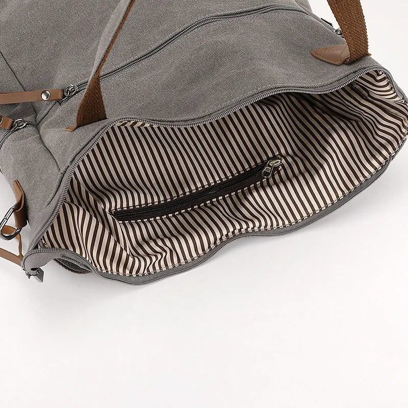Minimalist Travel Tote for Women – Spacious Canvas Handbag with Single Shoulder Design