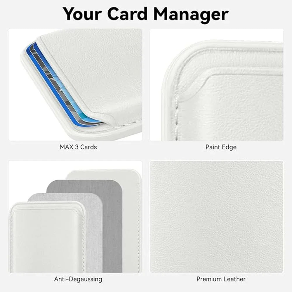 premium MagSafe Magnetic Wallet – Slim Leather Credit Card Holder for iPhone 16/15/14/13 Pro Max