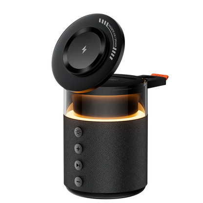 5-in-1 Wireless Charging Hub with Built-in Speaker & Soft Night Light