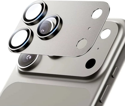 NNBILI iPhone 17 Pro Max Camera Lens Guard – Strong Adsorption, 9H+ Tempered Glass, Full Metal Protection