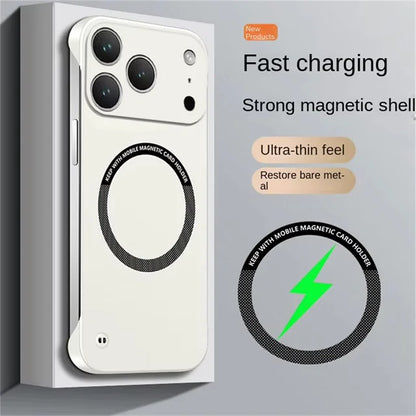 Slim Magnetic Magsafe Case For iPhone 17 Air / 16 / 15 / 14 / 13 Pro Max | Ultra Thin Frameless Hard PC Cover
