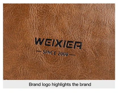 Elite Craft Horizontal Business Bag for Men – High-Quality PU Leather