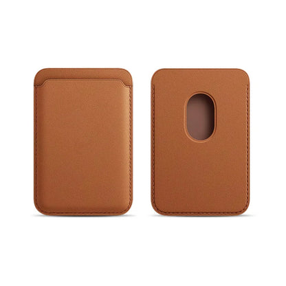 Classic Leather MagSafe Wallet Cover – Secure Magnetic Card Holder Case for iPhone