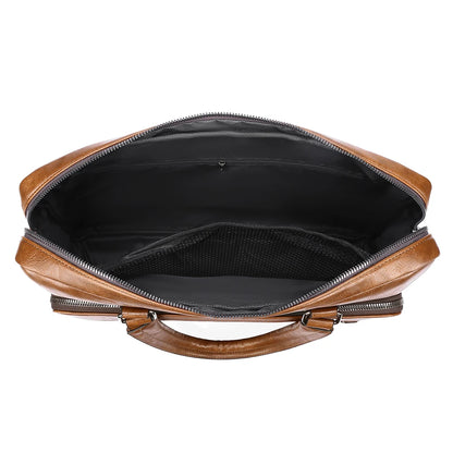 Elite Craft Horizontal Business Bag for Men – High-Quality PU Leather
