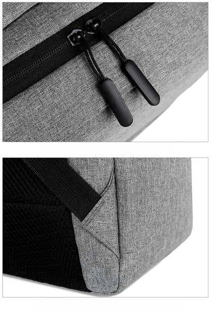 Casual Men’s Rucksack | Oxford Fabric Waterproof School & Travel Backpack with USB