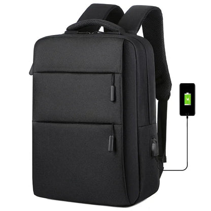 Casual Men’s Rucksack | Oxford Fabric Waterproof School & Travel Backpack with USB