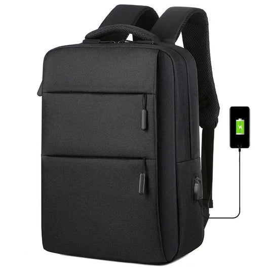 Casual Men’s Rucksack | Oxford Fabric Waterproof School & Travel Backpack with USB