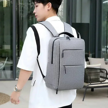 Casual Men’s Rucksack | Oxford Fabric Waterproof School & Travel Backpack with USB