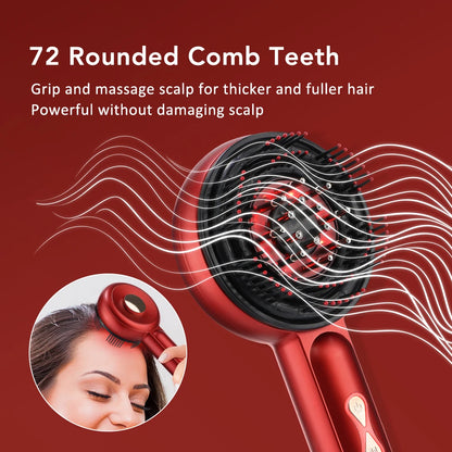 Smart Electric Scalp Massager | Red Light Therapy Comb for Hair Growth & Stress Relief