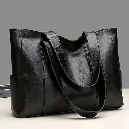 Everyday Carry Tote – Spacious Vegan Leather Shoulder Bag for Modern Women