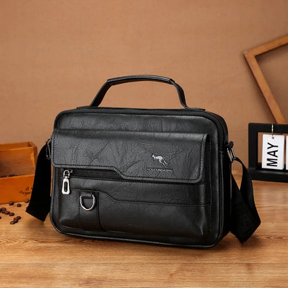 Luxury Men’s Leather Handbag | Kangaroo Brand Messenger & Business Bag