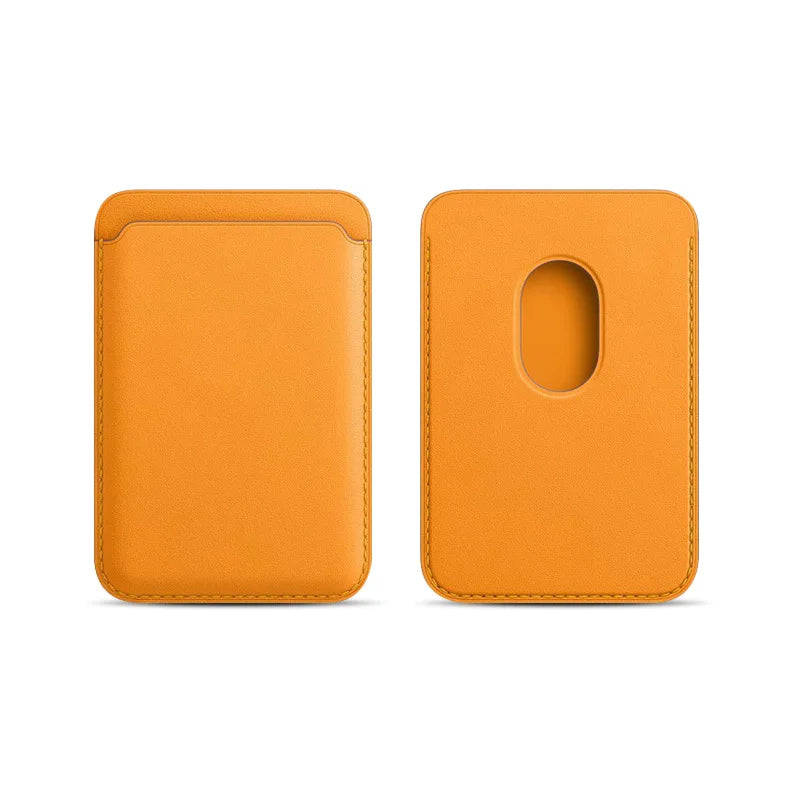 Classic Leather MagSafe Wallet Cover – Secure Magnetic Card Holder Case for iPhone