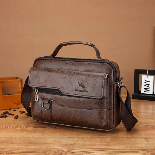 Luxury Men’s Leather Handbag | Kangaroo Brand Messenger & Business Bag