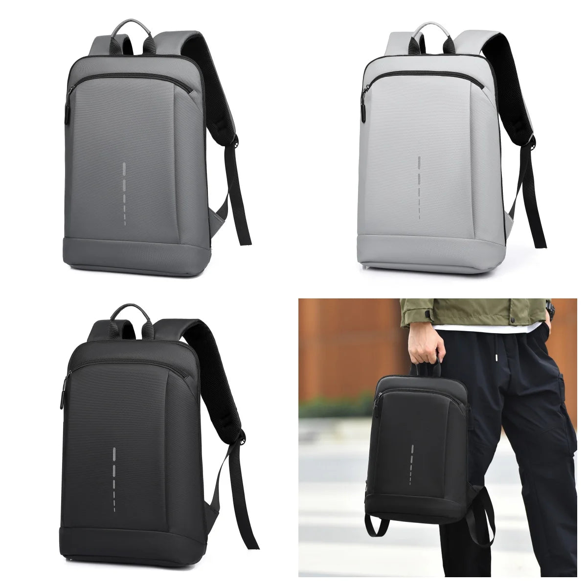 Slim & Stylish Men's Backpack – Waterproof, Lightweight, and Perfect for 15.6-Inch Laptops