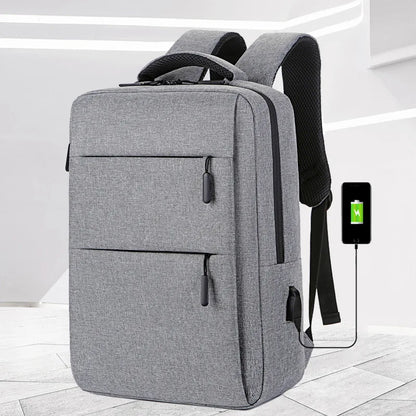 Casual Men’s Rucksack | Oxford Fabric Waterproof School & Travel Backpack with USB