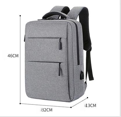 Casual Men’s Rucksack | Oxford Fabric Waterproof School & Travel Backpack with USB