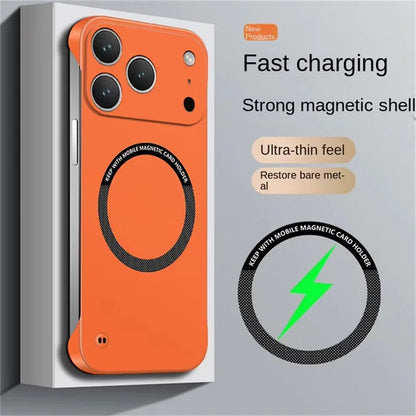 Slim Magnetic Magsafe Case For iPhone 17 Air / 16 / 15 / 14 / 13 Pro Max | Ultra Thin Frameless Hard PC Cover