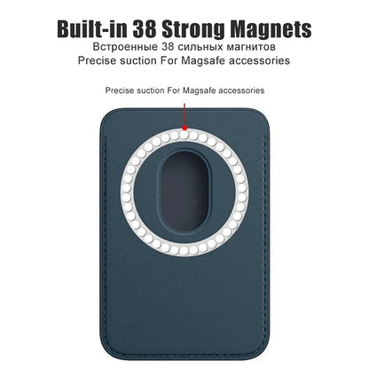 Premium Leather MagSafe Wallet Cover – Slim Magnetic Card Case for iPhone
