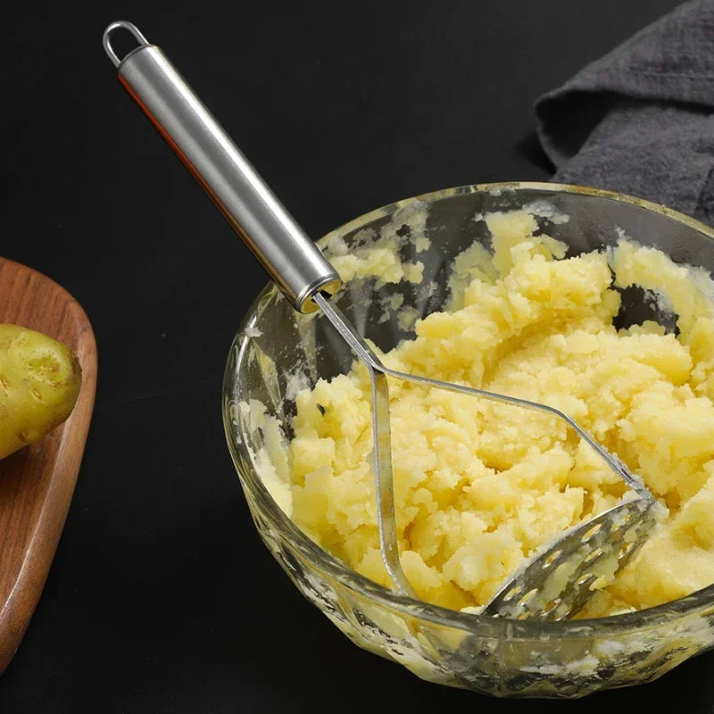 EasyMash Manual Food Crusher – Stainless Steel Potato, Fruit & Veggie Press for Kids’ Meals