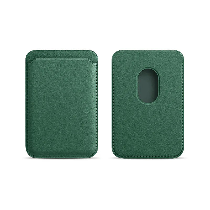 Classic Leather MagSafe Wallet Cover – Secure Magnetic Card Holder Case for iPhone