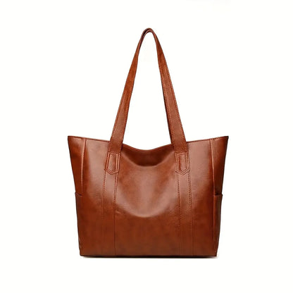 Everyday Carry Tote – Spacious Vegan Leather Shoulder Bag for Modern Women