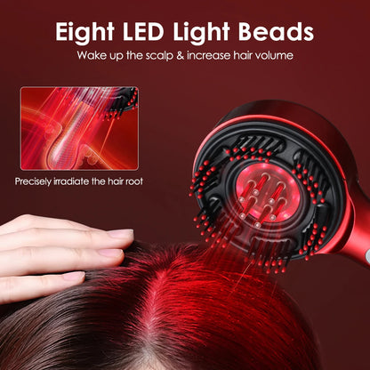 Smart Electric Scalp Massager | Red Light Therapy Comb for Hair Growth & Stress Relief