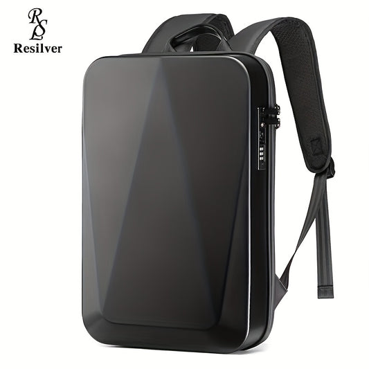 Resilver Men’s Professional Laptop Backpack – Durable Anti-Theft Travel Bag with USB Charging Port & Multi-Pocket Storage