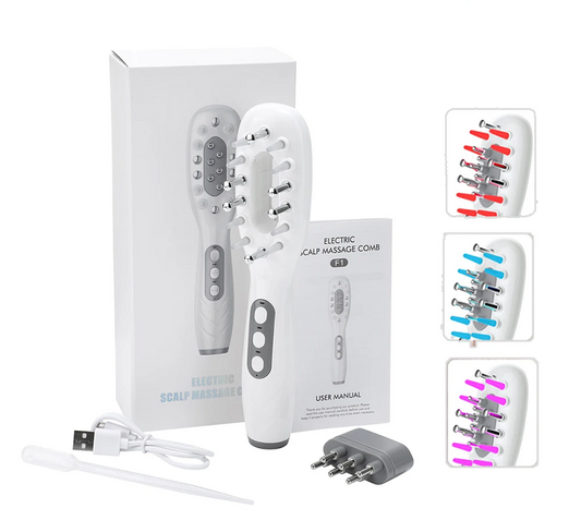Advanced Rechargeable Hair Massage Comb. Anti-Hair Loss for Hair Strength & Shine